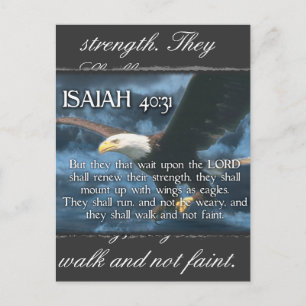 Carte Postale ISAIAH 40:31 Monter avec des ailes comme des ailes