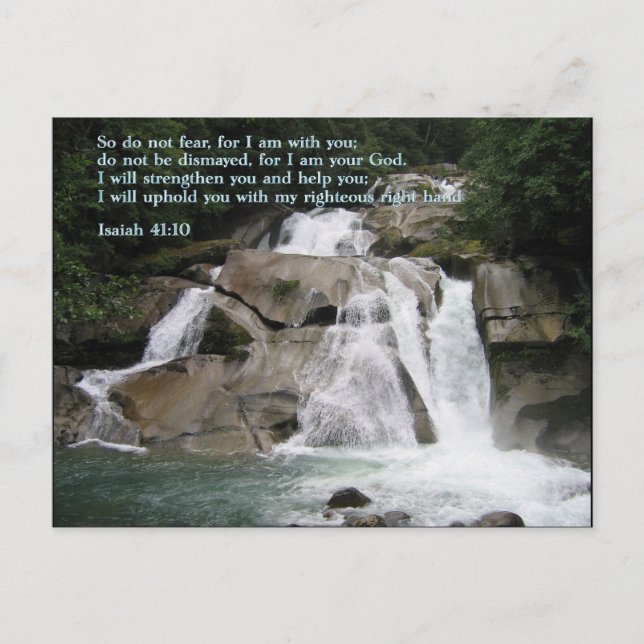 Carte Postale Isaïe 41:10 Cascade (Devant)