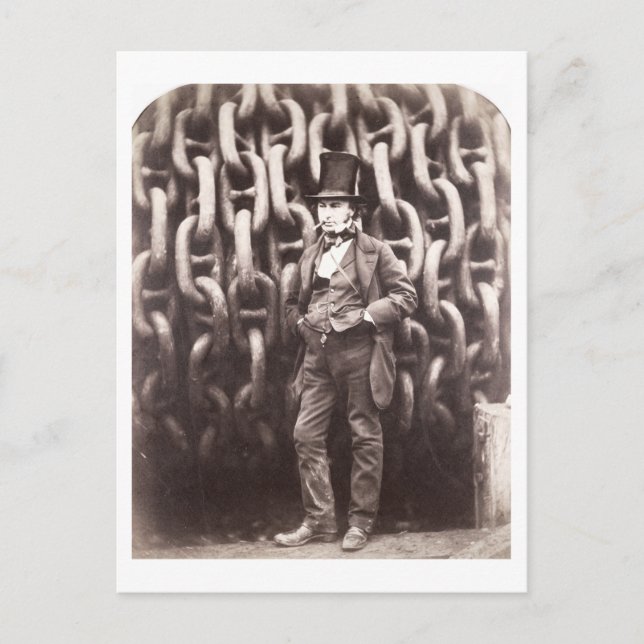 Carte Postale Isambard Kingdom Brunel, debout devant (Devant)