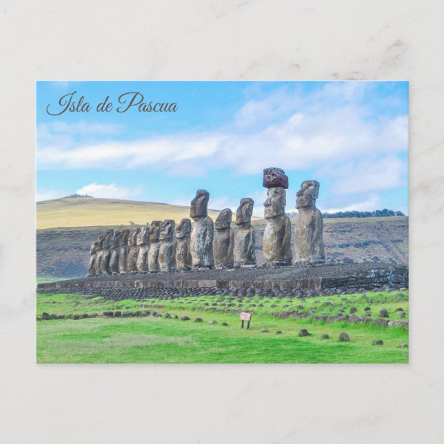 Carte Postale Isla de Pascua, (Île de Pâques), Chili (Devant)