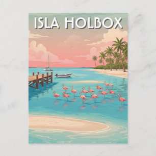 Carte Postale Isla Holbox Voyage Plage au Mexique