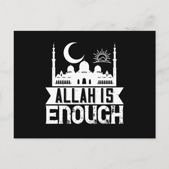 Carte Postale Islam - Allah suffit (Devant)