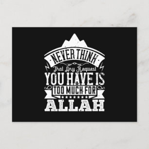 Carte Postale Islam - Rien N'Est Trop Pour Allah