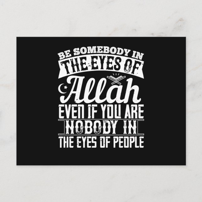 Carte Postale Islam - Soyez Quelqu'Un Dans Les Yeux D'Allah (Devant)