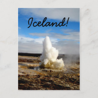 Carte Postale Islandais Geyser