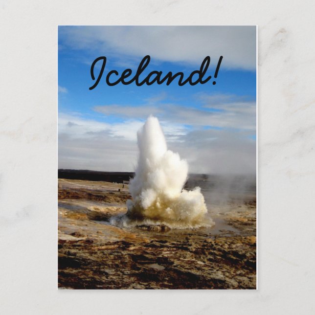 Carte Postale Islandais Geyser (Devant)