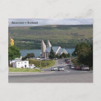 Carte Postale Islande, Akureyrarkirkja, Akureyri