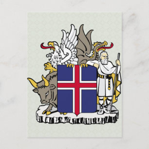 Carte Postale Islande Détail des armoiries