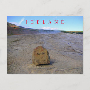 Carte postale Islande Geysir Géothermie