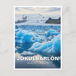 Carte Postale Islande Jökulsárlón Glacier Lagoon Voyage