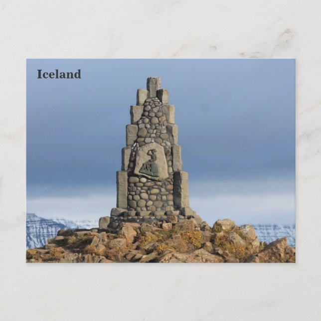 Carte Postale Islande, Monument Stephan Stephansson, Vatnsskard (Devant)
