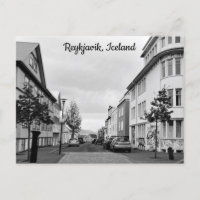 Islande Reykjavik Street Noir Blanc Personnaliser