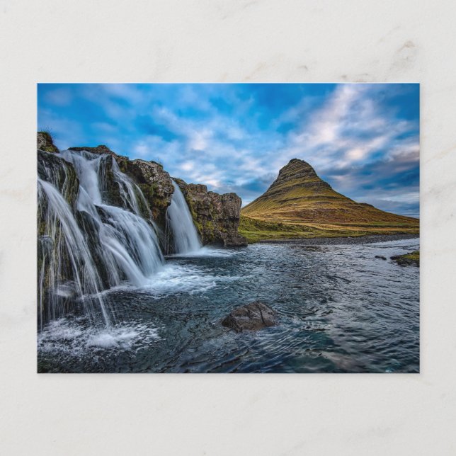 Carte postale Islande Waterfall (Devant)