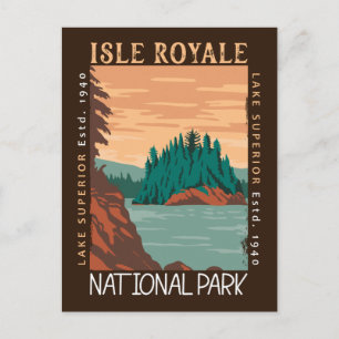 Carte Postale Isle Royale Parc national Lake Superior en difficu