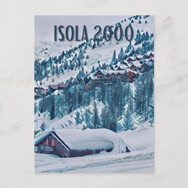 Carte Postale Isola 2000 Station de ski  (Devant)