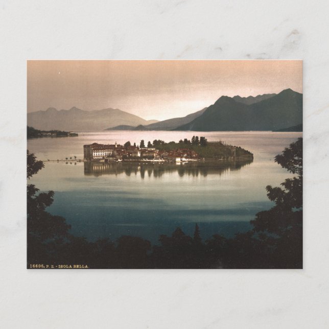 Carte Postale Isola Bella par Moonlight, Lac Majeur, Italie (Devant)
