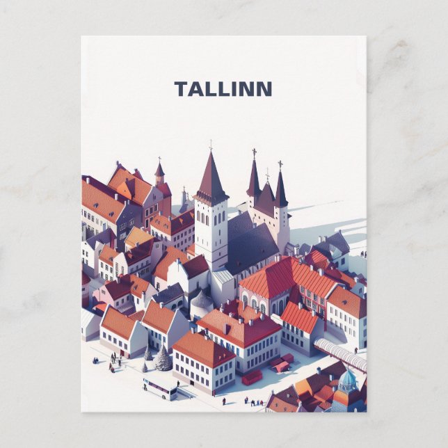Carte postale Isomtric Tallinn Travel (Devant)