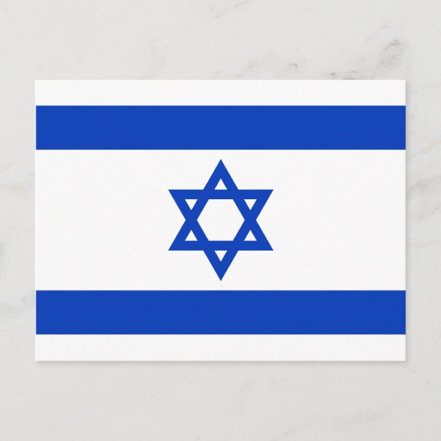 Carte Postale Israël, drapeau d'Israël (Devant)