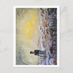 Carte Postale Israel Good Shepherd, reproduction de peinture.