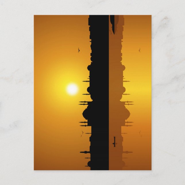 Carte Postale Istanbul et coucher de soleil (Devant)