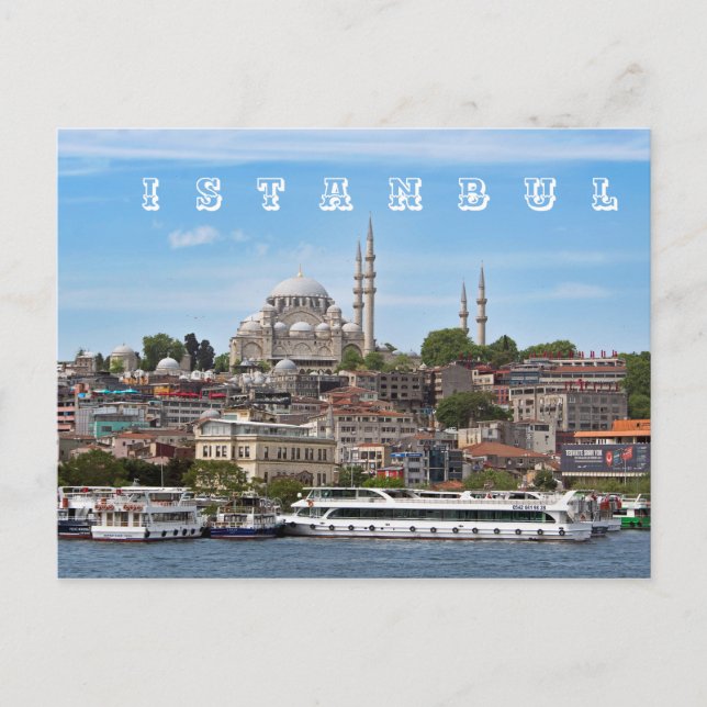 Carte Postale Istanbul. Paysage urbain. (Devant)