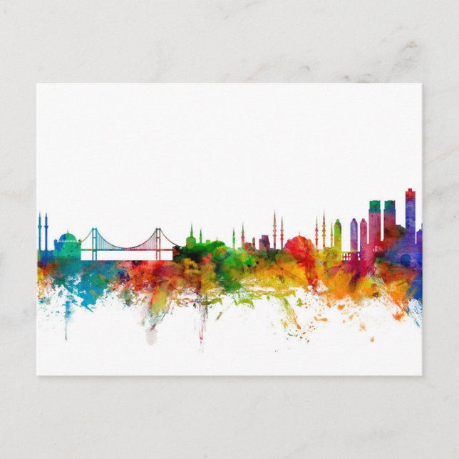 Carte Postale Istanbul Turquie Skyline (Devant)