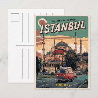 Carte Postale Istanbul turquie voyage souvenirs vintage cadeaux