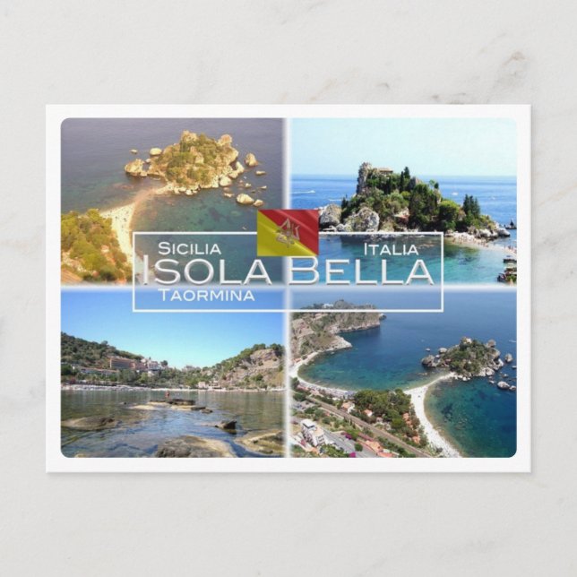 Carte Postale IT Italie - Sicile - Taormina - Isola Bella - (Devant)