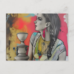 Carte Postale Italie Ancienne femme de mode Pompéi