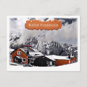 Carte Postale Italie - cabane alpine Baita Fredarola - Dolomiti