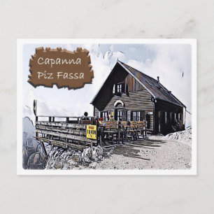 Carte Postale Italie - cabane alpine Capanna Piz Fassa - Dolomit