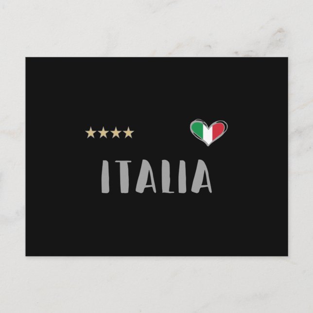 Carte Postale Italie Football Fan Shirt Drapeau (Devant)