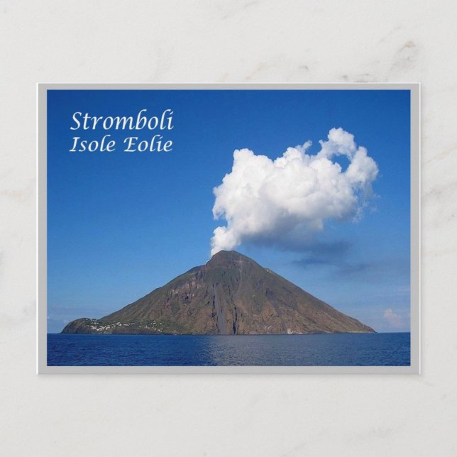 Carte Postale Italie - Îles Éoliennes - Volcan Stromboli - (Devant)