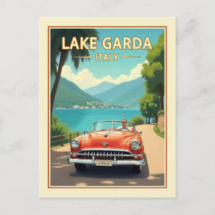 Carte Postale Italie Lac de Garde Vintage Voyage Retro