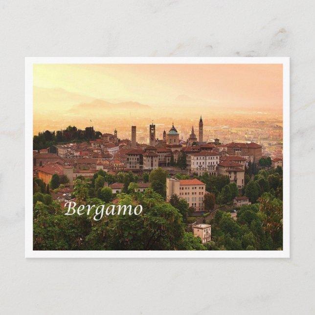 Carte Postale Italie - Lombardie - Bergamo - Lever du soleil - (Devant)