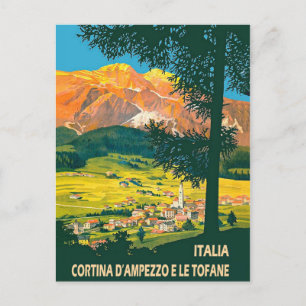 Carte Postale Italie, montagne de Cortina d'Ampezzo en été