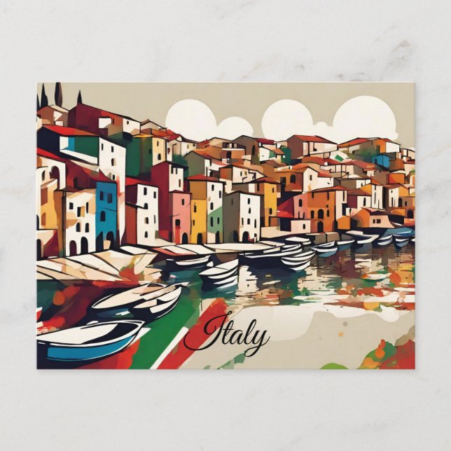 Carte Postale Italie pittoresque Côte Méditerranéenne Couleurs D (Devant)