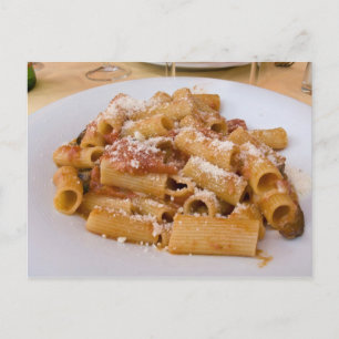 Carte Postale Italie, Positano. Plaque d'affichage de rigatoni.