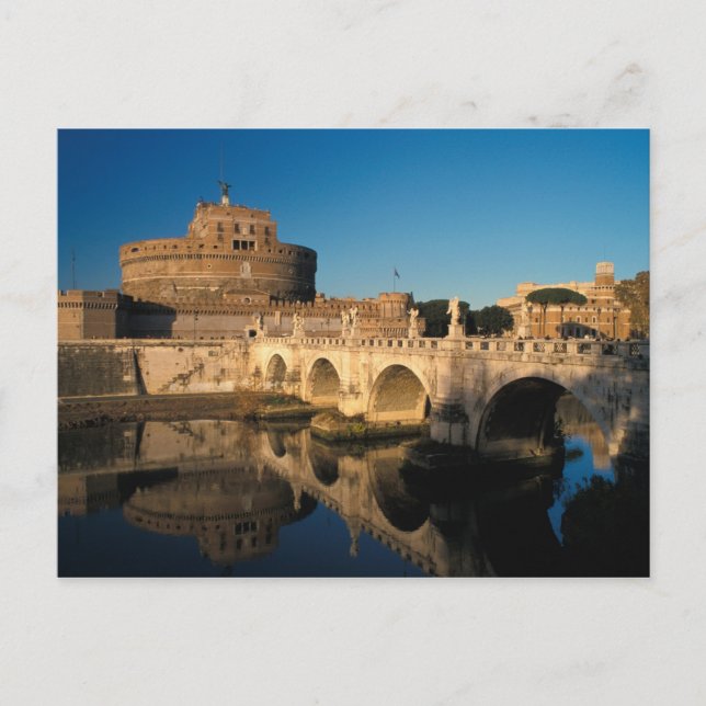 Carte Postale Italie, Rome, Castel Sant'Angelo et le fleuve (Devant)