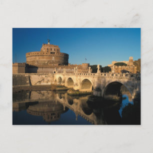Carte Postale Italie, Rome, Castel Sant'Angelo et rivière