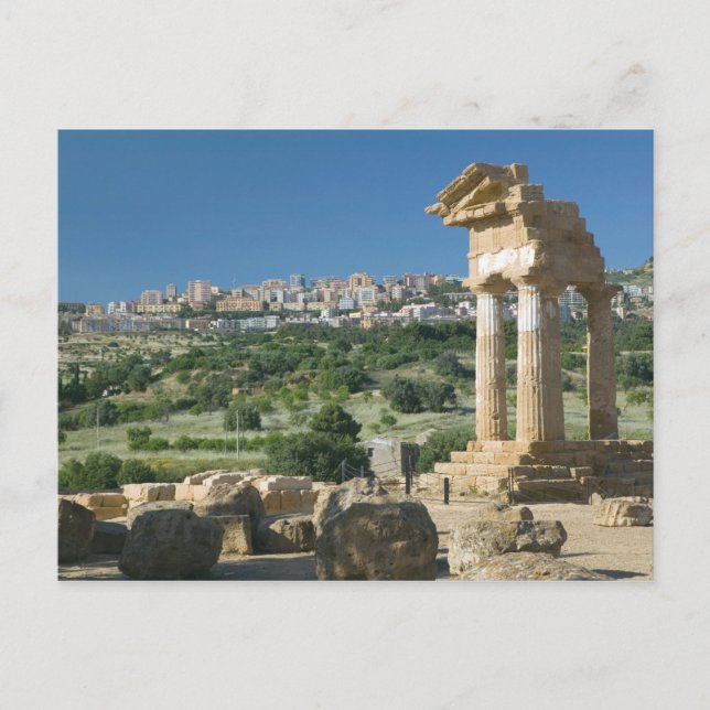Carte Postale Italie, Sicile, Agrigente, La Valle dei Templi, (Devant)