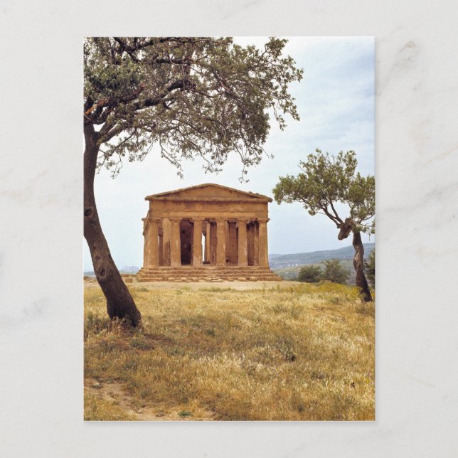 Carte Postale Italie, Sicile, Agrigente. Les ruines des 2 (Devant)
