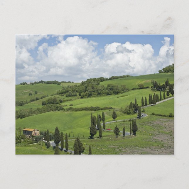 Carte Postale Italie, Toscane. La Foce. Une route courbe monte e (Devant)