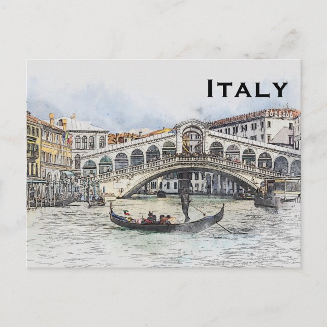 Carte Postale Italie Tourisme Vintage voyage Ajouter (Devant)