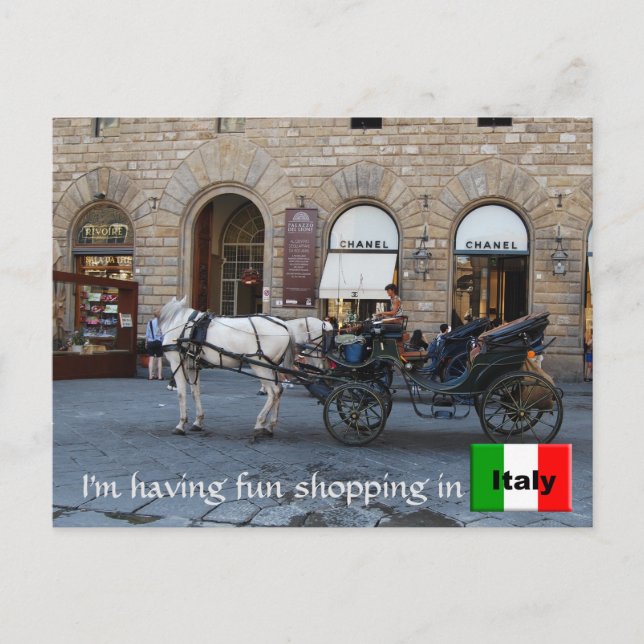Carte Postale Italien Shopping tendance Florence Italie (Devant)
