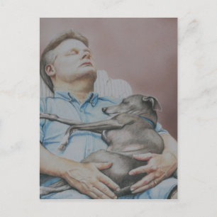 Carte postale italienne Greyhound "Nap Buddies"