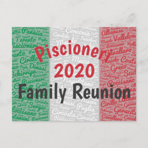Carte postale italienne Reunion Famille Invitation