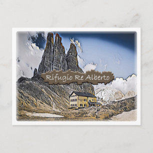 Carte Postale Italy - alpine hut Re Alberto - Dolomiti -