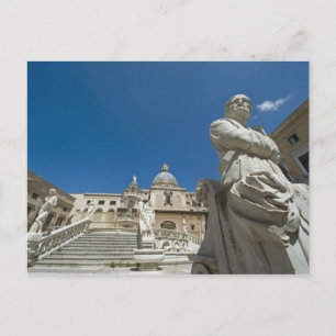 Carte Postale Italy, Sicily, Palermo, fountain with bust and