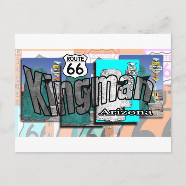 Carte Postale Itinéraire 66 de Kingman Arizona (Devant)